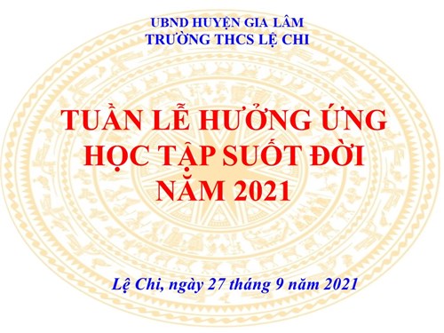 Tuần lễ hưởng ứng học tập suốt đời năm 2021